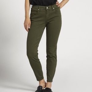 Jag Jeans | High Rise Pull-On Skinny Jeans | Olive Green | Size 14 | LIKE NEW